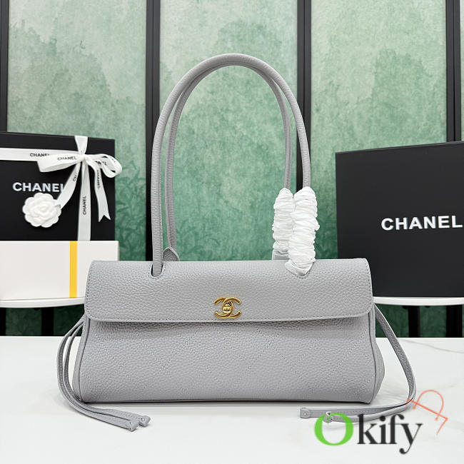 Okify CC 2026 Small Shopping Bag Gray Grain AS6288 30.5x15x11cm  - 1