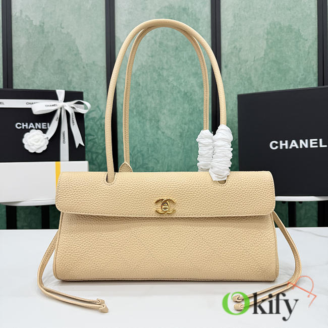 Okify CC 2026 Small Shopping Bag Beige Grain AS6288 30.5x15x11cm  - 1