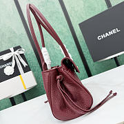 Okify CC 2026 Small Shopping Bag Red Burgundy Grain AS6288 30.5x15x11cm  - 6