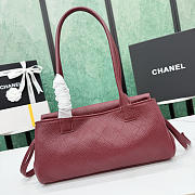 Okify CC 2026 Small Shopping Bag Red Burgundy Grain AS6288 30.5x15x11cm  - 4