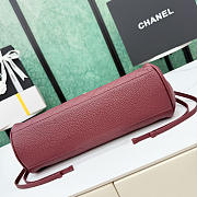 Okify CC 2026 Small Shopping Bag Red Burgundy Grain AS6288 30.5x15x11cm  - 2