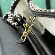 Okify CC 2026 Small Shopping Bag Black Leather And Tweed AS6288 30.5x15x11cm  - 6