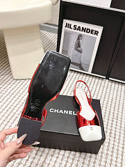 Okify CC Red Square Toe Flat Slingback  - 6
