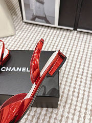 Okify CC Red Square Toe Flat Slingback  - 5