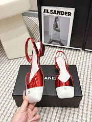 Okify CC Red Square Toe Flat Slingback  - 4