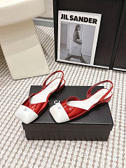 Okify CC Red Square Toe Flat Slingback  - 3
