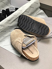 Okify Balenciaga Dumbo Beige Suede Clog Mules Unisex  - 6