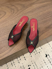 Okify CC Red Heels With Black Mesh 4cm - 3