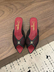 Okify CC Red Heels With Black Mesh 4cm - 2