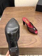Okify CC Red Heels With Black Mesh 8cm - 4