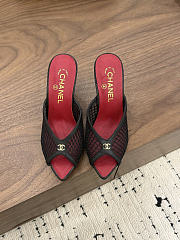 Okify CC Red Heels With Black Mesh 8cm - 2