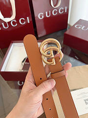 Okify Gucci Brown Belt Gold Hardware 3cm - 2