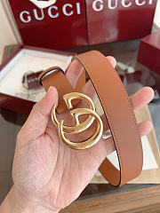 Okify Gucci Brown Belt Gold Hardware 3cm - 3