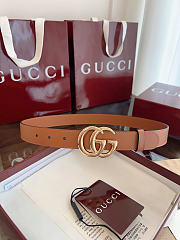 Okify Gucci Brown Belt Gold Hardware 3cm - 1