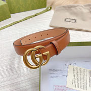 Okify Gucci Brown Belt Gold Vintage Hardware 3cm - 3