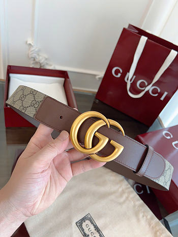 Okify Gucci Brown Ophidia Belt Gold Vintage Hardware 4cm