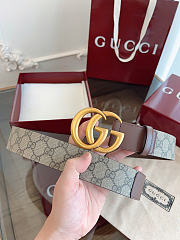 Okify Gucci Brown Ophidia Belt Gold Vintage Hardware 4cm - 3
