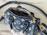 Okify Louis Vuitton High Nano Speedy Denim Navy Blue M81168 16x10x7.5cm - 3