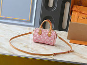 Okify Louis Vuitton High Nano Speedy Denim Pink M81213 16x10x7.5cm - 5