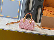Okify Louis Vuitton High Nano Speedy Denim Pink M81213 16x10x7.5cm - 1
