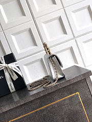 Okify CC Clutch Bag Silver With Gold And Pearl Handle 15x10.5x5.5cm - 3