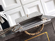 Okify CC Clutch Bag Silver With Gold And Pearl Handle 15x10.5x5.5cm - 4