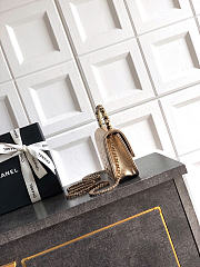 Okify CC Clutch Bag Gold With Gold And Pearl Handle 15x10.5x5.5cm - 5