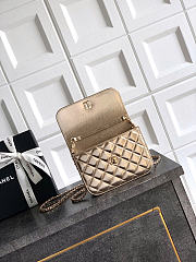Okify CC Clutch Bag Gold With Gold And Pearl Handle 15x10.5x5.5cm - 6