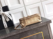 Okify CC Clutch Bag Gold With Gold And Pearl Handle 15x10.5x5.5cm - 3