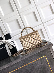 Okify CC Clutch Bag Gold With Gold And Pearl Handle 15x10.5x5.5cm - 2