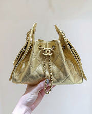 Okify CC 25 Hobo Bag Gold Caviar 22x20x12.5cm - 1