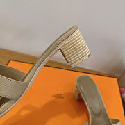 Okify Hermes Osis Gray Women Sandals 5cm (has big size) - 2
