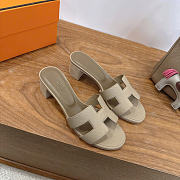 Okify Hermes Osis Gray Women Sandals 5cm (has big size) - 1