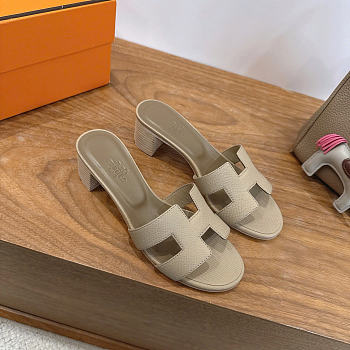 Okify Hermes Osis Gray Women Sandals 5cm (has big size)