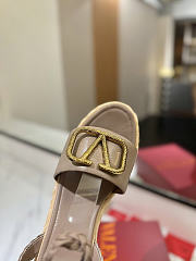 Okify Valentino Gray Wedge Sandals  - 4