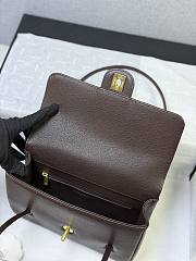 Okify CC 26P Jennie Preppy Coco Small Bag Dark Brown 22x15x5cm - 6