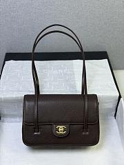 Okify CC 26P Jennie Preppy Coco Small Bag Dark Brown 22x15x5cm - 1
