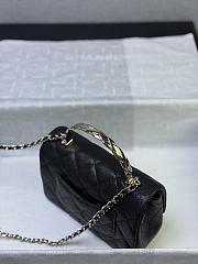 Okify CC Coco Crush Handle Mini Bag Black Caviar 18x11.5x7cm - 4