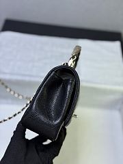 Okify CC Coco Crush Handle Mini Bag Black Caviar 18x11.5x7cm - 2