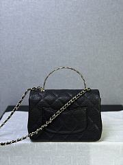 Okify CC Coco Crush Handle Mini Bag Black Caviar 18x11.5x7cm - 6