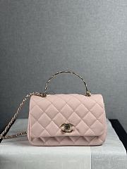 Okify CC Coco Crush Handle Mini Bag Pink Caviar 18x11.5x7cm - 1