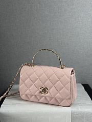 Okify CC Coco Crush Handle Mini Bag Pink Caviar 18x11.5x7cm - 3