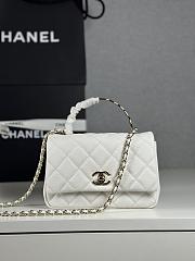 Okify CC Coco Crush Handle Mini Bag White Caviar 18x11.5x7cm - 1