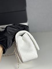 Okify CC Coco Crush Handle Mini Bag White Caviar 18x11.5x7cm - 6