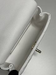 Okify CC Coco Crush Handle Mini Bag White Caviar 18x11.5x7cm - 2