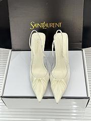 Okify YSL White High Heels 10.5cm - 4