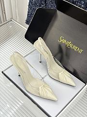 Okify YSL White High Heels 10.5cm - 2