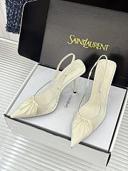 Okify YSL White High Heels 10.5cm - 5