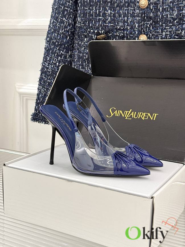 Okify YSL Dark Blue High Heels 10.5cm - 1