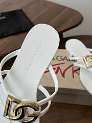 Okify Dolce & Gabbana White Women Slides (has big size) - 4